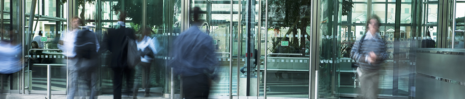 Business professionals in a modern office